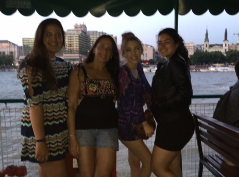 Lesley Cole, Ms. Lange, Laynie Tharp, and Gabi Rodriguez on Danube River Cruise in Budapest