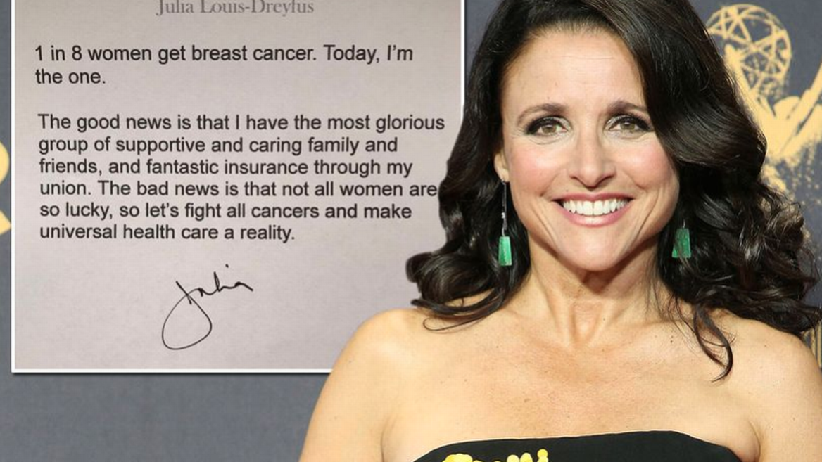 Veep & Seinfeld Star Julia Louis-Dreyfus Diagnosed With Breast Cancer
