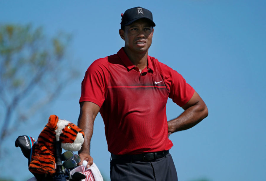 Feb 25, 2018; Palm Beach Gardens, FL, USA;  Tiger Woods looks over the 4th from the tee box during the final round of The Honda Classic golf tournament at PGA National (Champion). Mandatory Credit: Jasen Vinlove-USA TODAY Sports