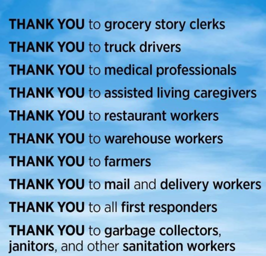 Dear, First Responders... Thank You