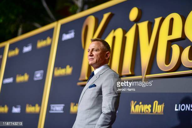 WESTWOOD, CALIFORNIA - NOVEMBER 14: Daniel Craig arrives at the Premiere of Lionsgates Knives Out at Regency Village Theatre on November 14, 2019 in Westwood, California. (Photo by Jerod Harris/Getty Images)