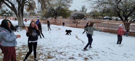 A Snowy Surprise for Sahuaro Students and Staff